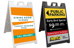 Plastic A-frame signs