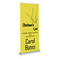 Custom printed paramount retractable banner with full color artwork