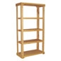 Wood Display Rack with Pine Frame and Shelves