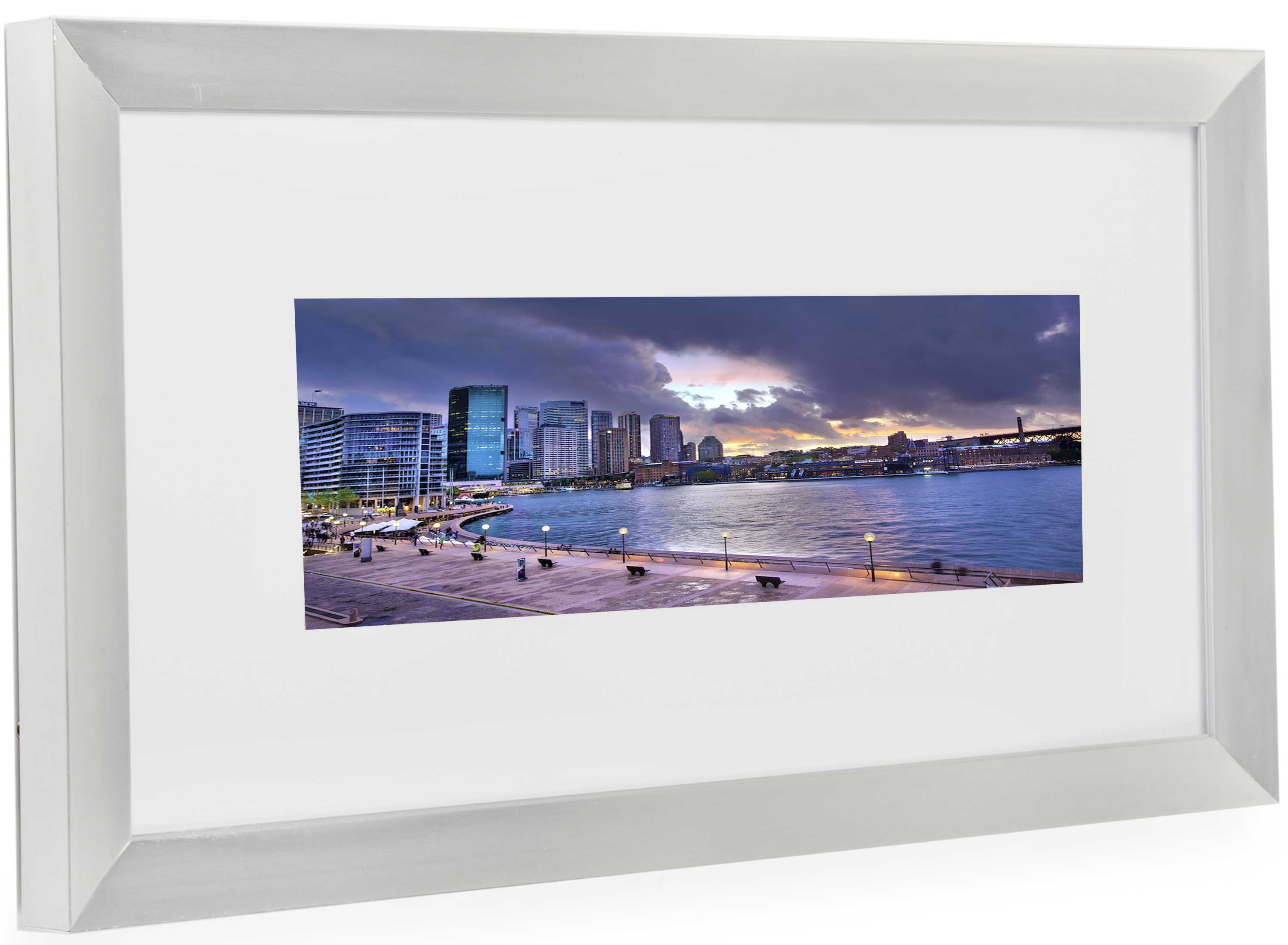 Silver Panoramic Photo Frame | Wall Mounted | Displays2Go