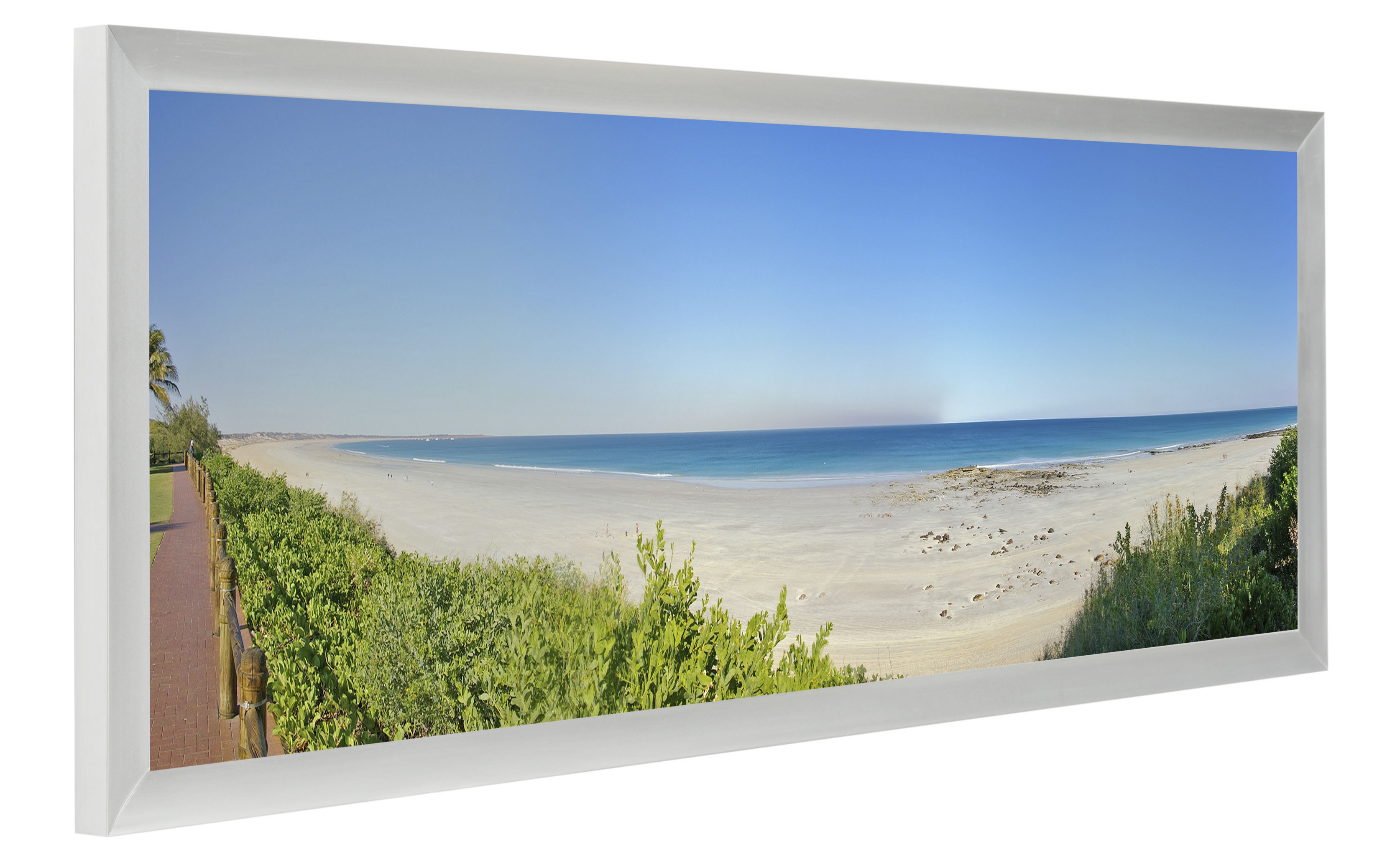 Silver Panorama Frame | 30x10 Picture Display | Displays2Go
