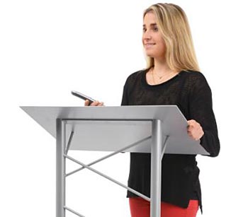 Lecterns and podiums for lectures and public speaking engagements