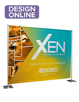 Banner backdrop with custom graphics