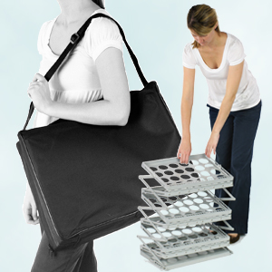 portable trade show literature racks with carrybag
