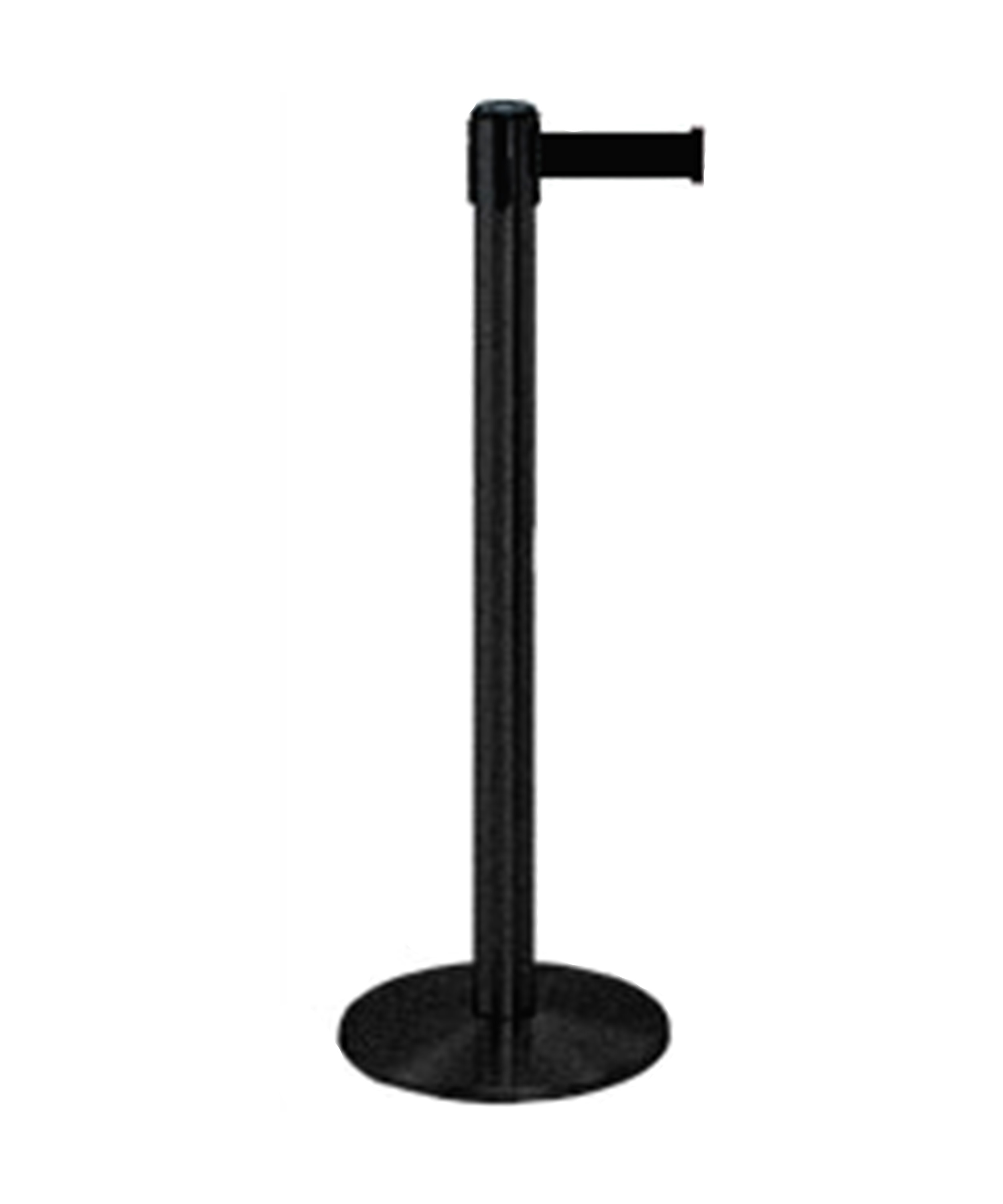 Satin Black Stanchion Post Weighted Base Displays2go