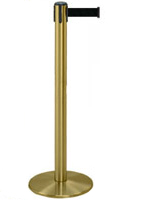Satin Brass Retractable Tape Stanchions