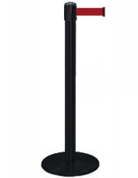 Black Stanchion With Maroon Belt