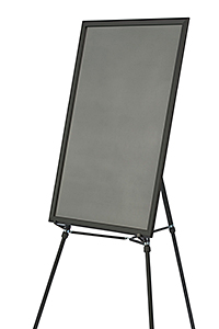 Easel shown with empty poster frame