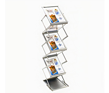 Floor standing double-sided literature holder