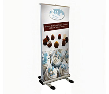 Custom printed outdoor banner stand
