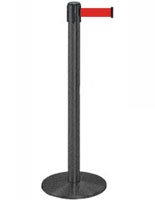 Wrinkle Black Stanchions With Red Belt