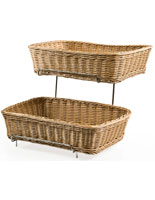 tiered wicker baskets