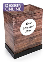 4" Deep Custom Wood Print Dump Bin Display with Pre-Printed Exterior