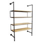 Industrial Pipe Shelving Wall Unit with Clear Coat Finish