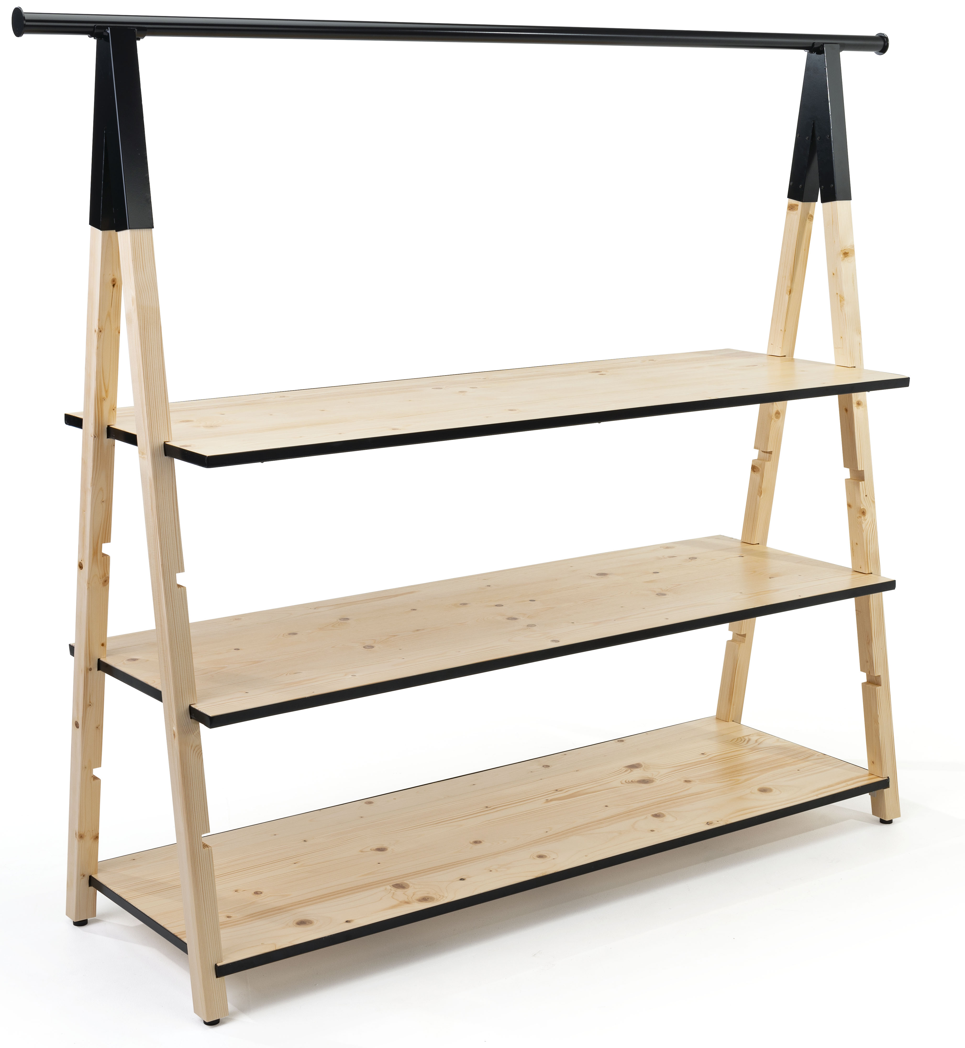 type A Perspective A-Frame Freestanding Clothing Rack with 2