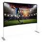 88 x 78 Projector Screen w/ Outdoor Stand & Ground Stakes, 100 in. Diagonal - White - Image 9