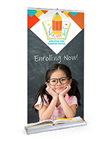 Premium 39"x80" pull up banner stand with custom printing
