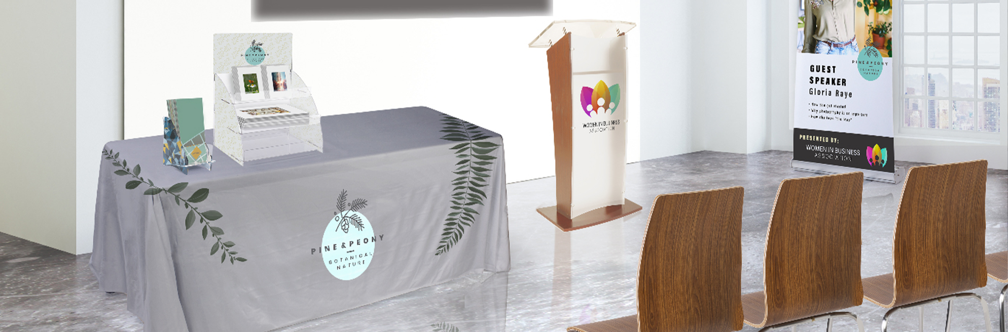 Custom Table Covers and Podiums