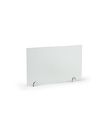 Glass 18 x 30 desk mounted privacy partition panel
