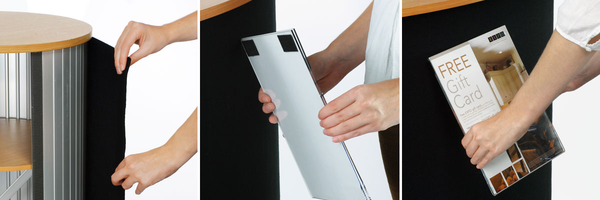 39" Portable Counter with Inner Shelf - Black - Image 3