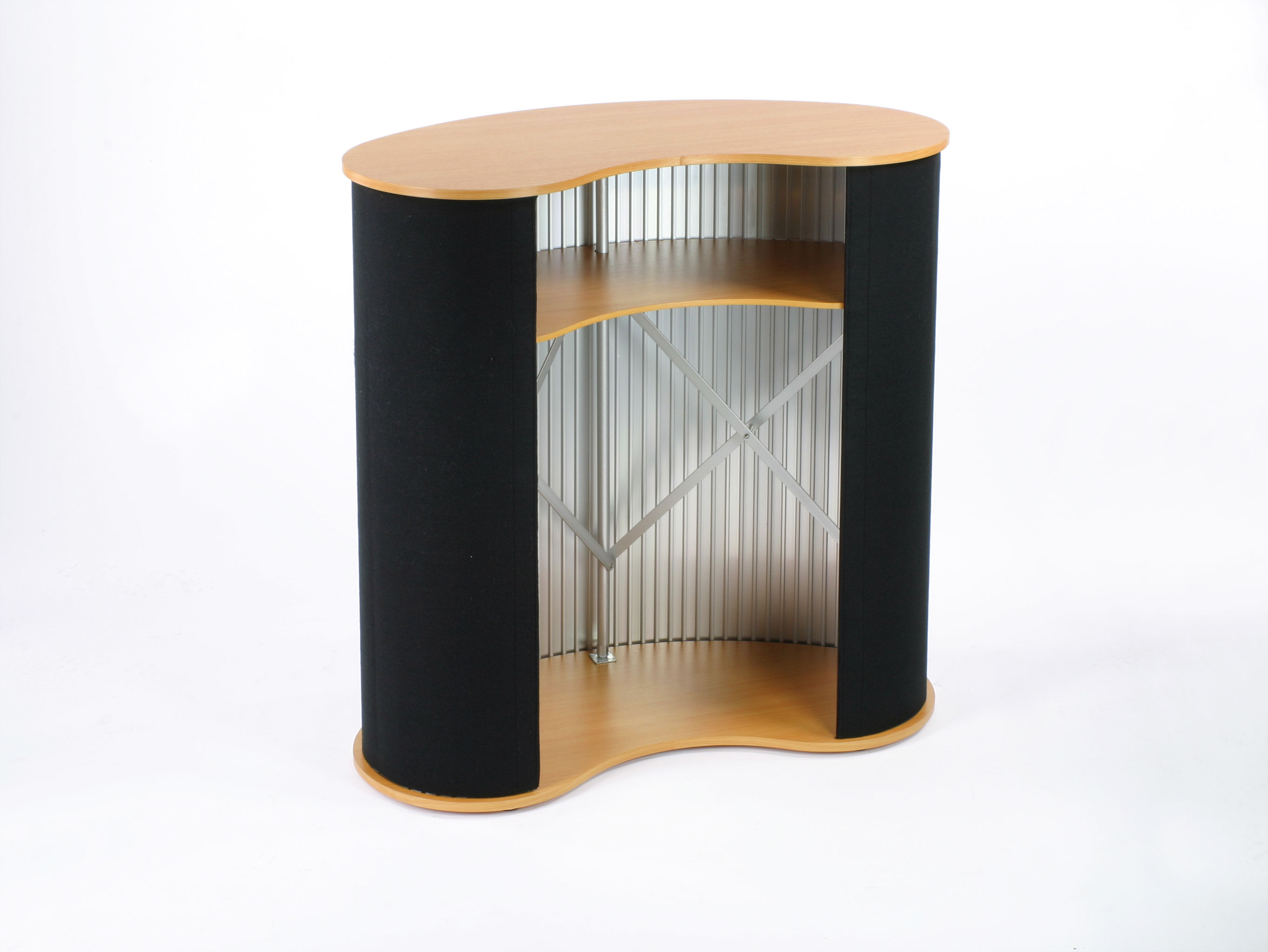 39" Portable Counter with Inner Shelf - Black - Image 4