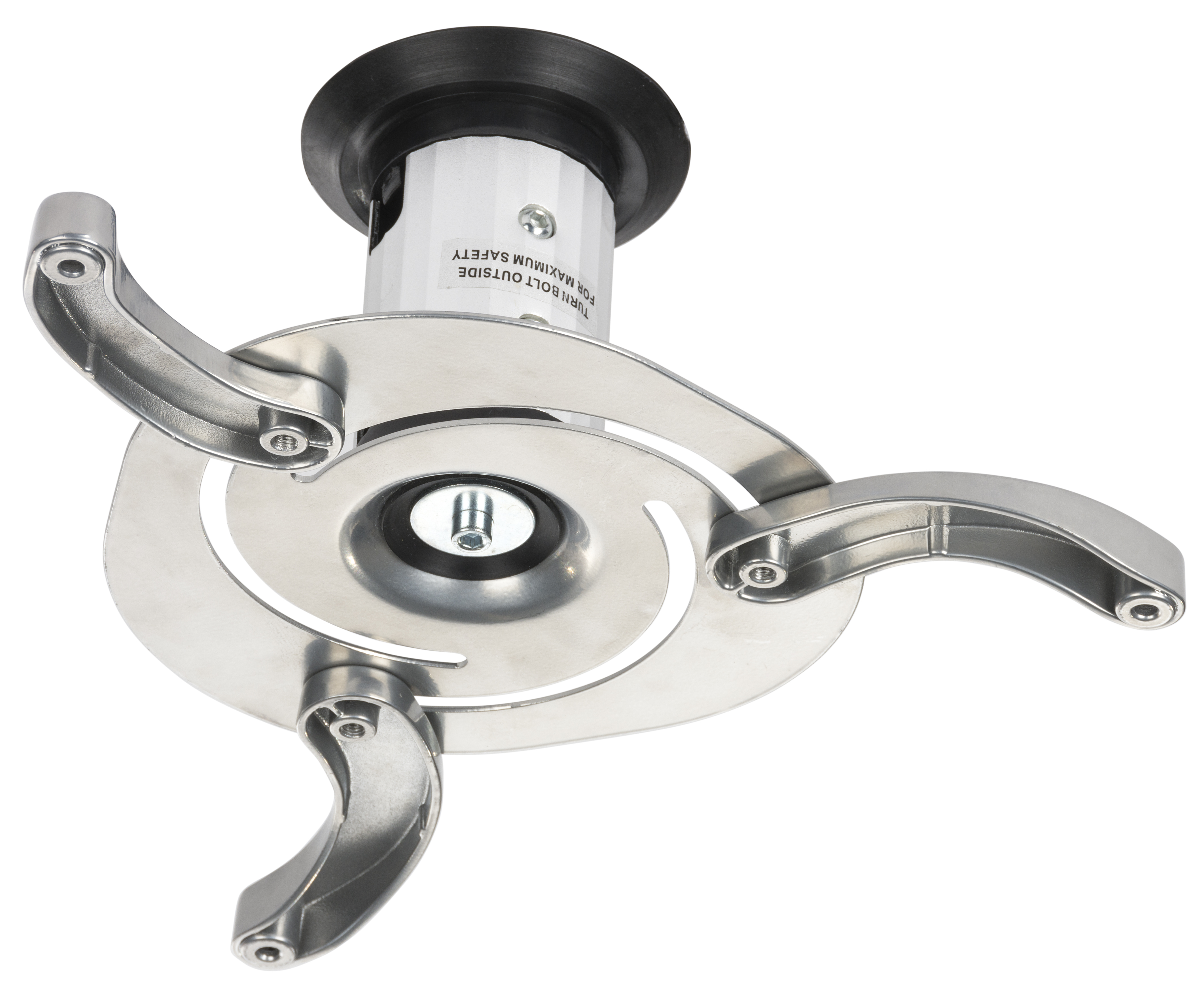 Projector Ceiling Mount with 2 Mounting Cylinders, Tilting, Rotating – Silver - Image 3