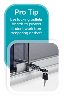 Locking Classroom Bulletin Board Secures Decorations