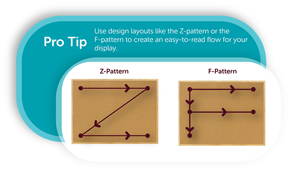 Layout patterns for bulletin boards