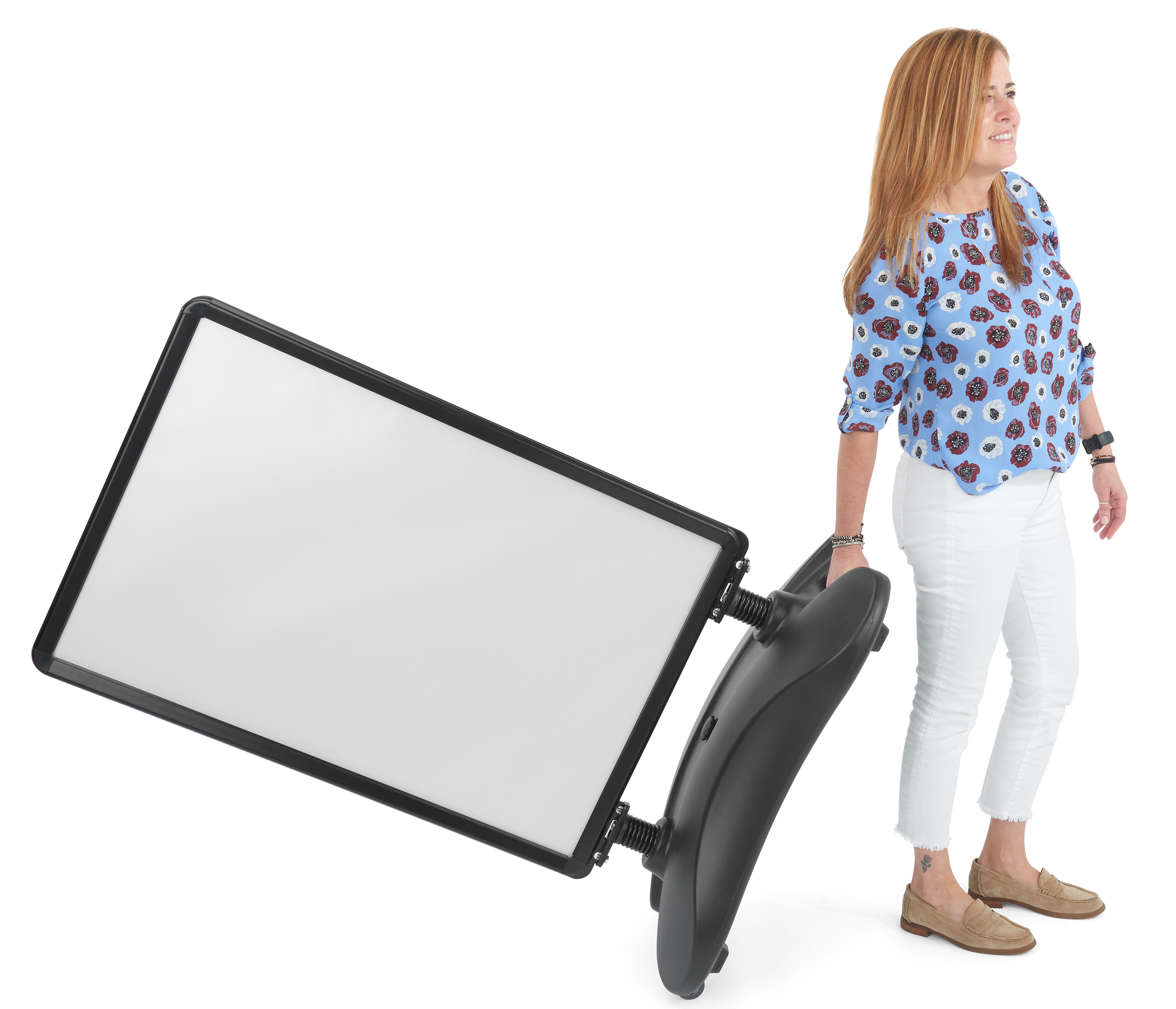 Free-Standing Sign | Black Water Base, Hidden Casters | Displays2Go