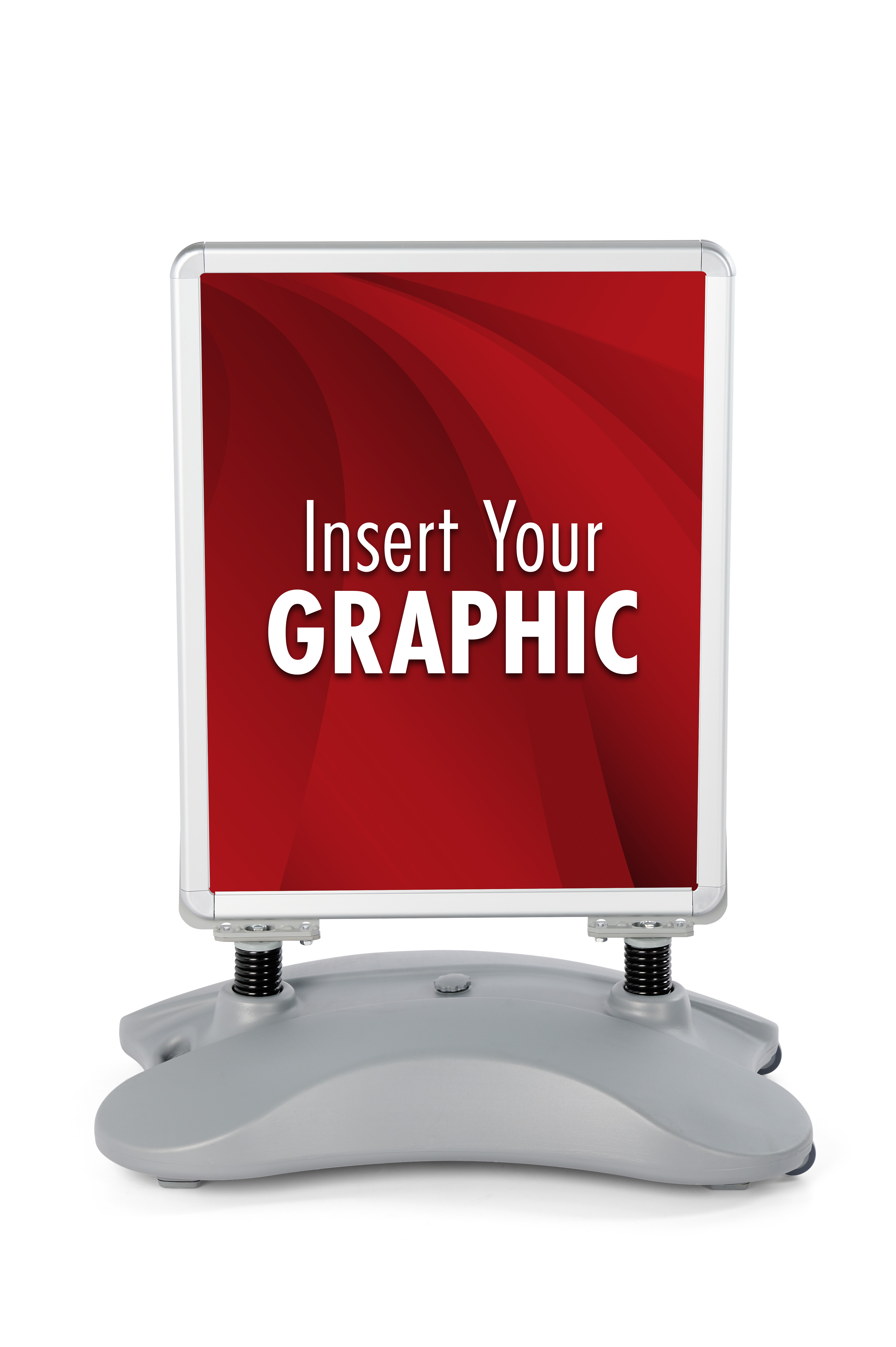 Pavement Sign With Water Base | Hidden Casters & Non-Glare Lens ...