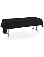 Black rectangle tablecloths with polyester design