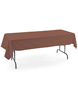 Brown rectangle tablecloths with 6 foot design