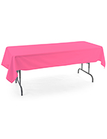 Pink rectangle tablecloths made with high quality polyester