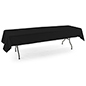 Black rectangle tablecloths with polyester material 