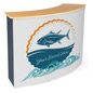 Front replacement graphic for CNTPUVL3X2 pop-up counter with velcro attachment