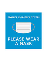 Please wear a mask PVC business sign