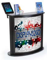 Custom Trade Show Counter with iPad Stand Weighs 45.5 lbs