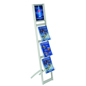 Silver Aluminum Collapsible Magazine Stand