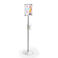 Hand Sanitizer Bottle Stand with Displayed Media