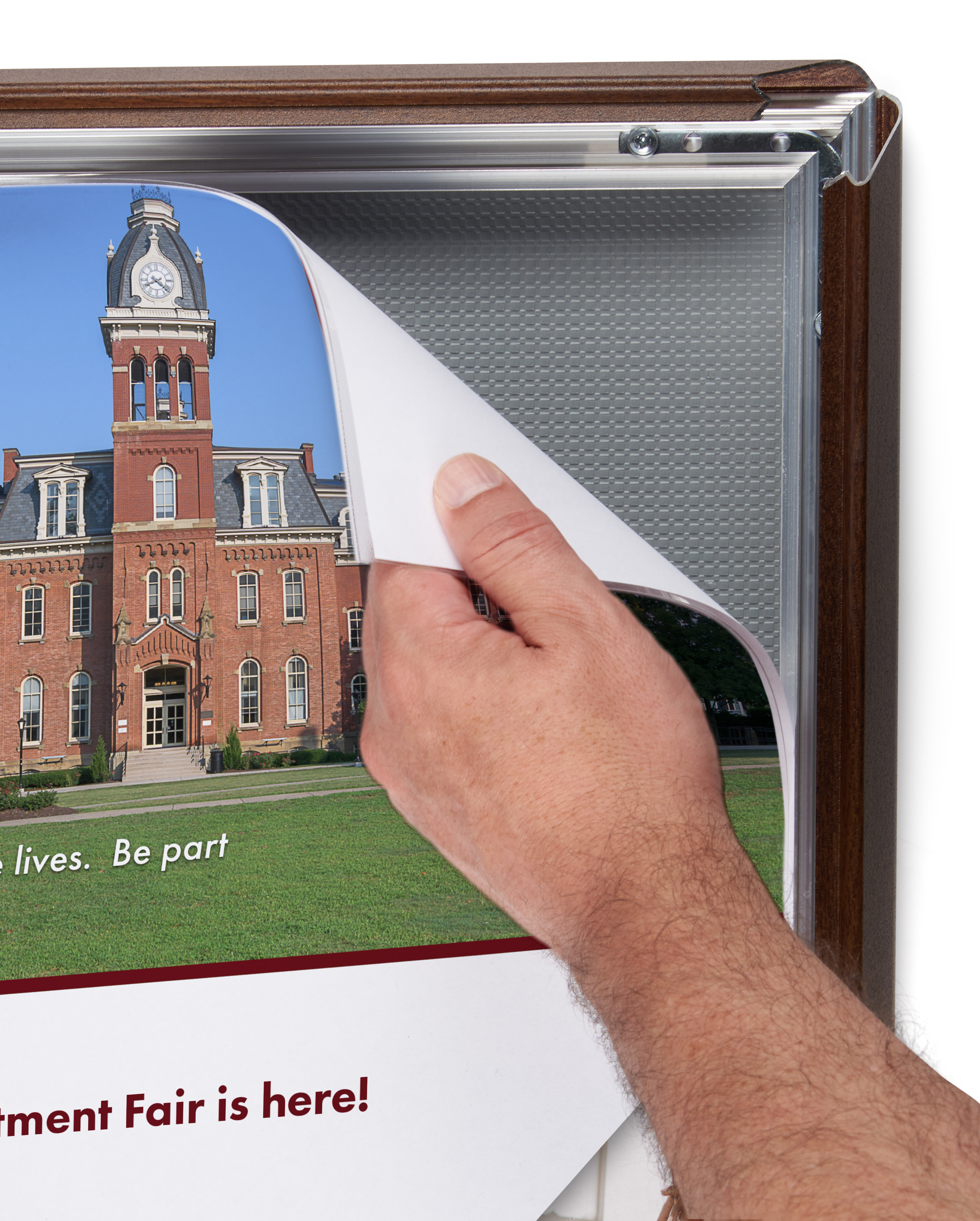 Wood Effect Wall Snap Poster Frame | Non-Glare Protective Lens