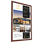 Wood effect wall snap poster frame with walnut finish 