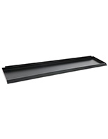Slatwall shelf with powder coated steel