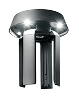 Stanchion mount LED light topper in black