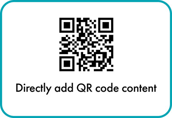 Directly add QR code content