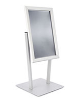 Silver snap frame stand with V-shape base