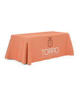 Custom rectangle table cover with full-color logo
