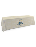 Custom table covers with closed back design