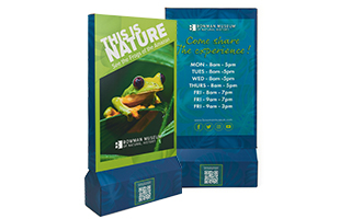 Custom printed cardboard banner stand with full color printing