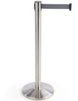 Crowd Control Warehouse Stanchion Post Top Sign Frame - 11" X 14" Horizontal, Satin Stainless Steel