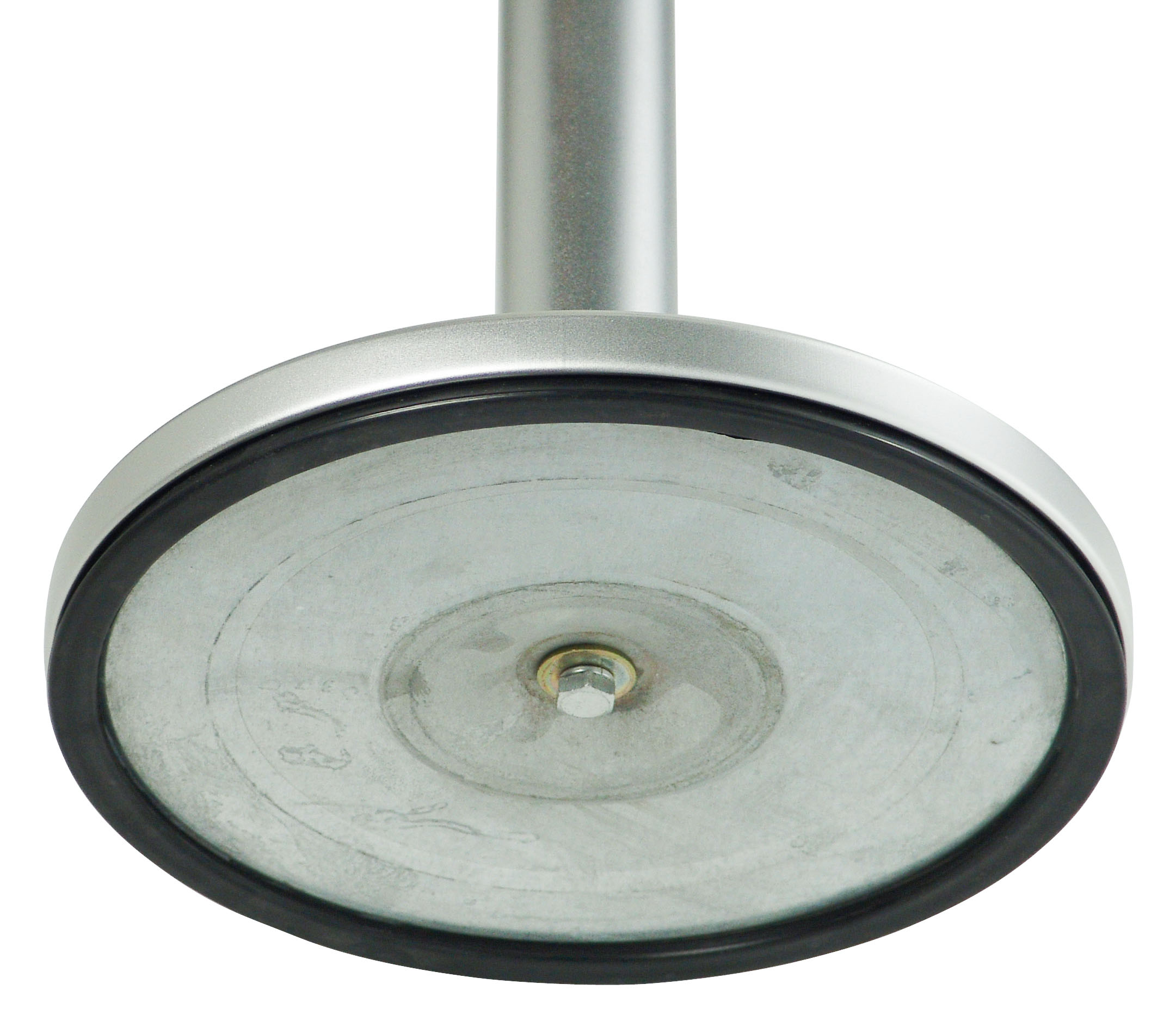 QueuePole.Economy 41.5" Silver Stanchion Post with 6.5' Gray Retractable Belt - Image 4